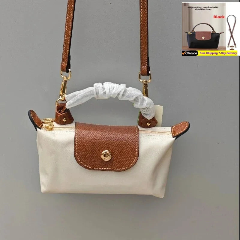 Mini chignon boulette en Nylon non perforé, sac à bandoulière pour femme, multifonctionnel, chignon d'épaule, printemps et automne