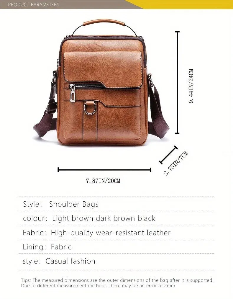 Marque hommes sac à bandoulière pour 9.7 "iPad hommes rabat en cuir PU hommes sacs à bandoulière rabat d'affaires mâle solide sac de messager sac de voyage