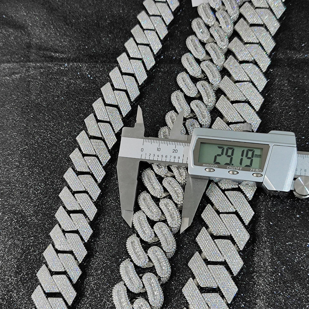 Collier Cubain Hip Hop pour Homme, Optique, Conicone Cubique 5A contre-indiquée, Laiton Incrusté Mixte, Mode Miami, Cadeau de Noël, ix, 29mm
