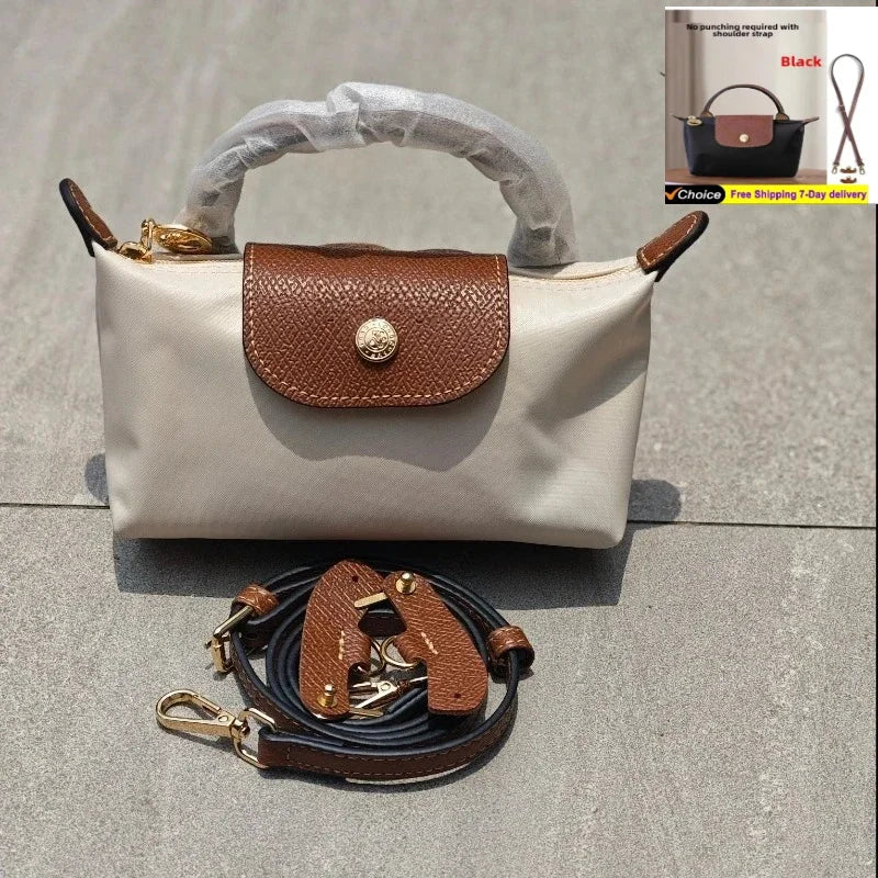 Mini chignon boulette en Nylon non perforé, sac à bandoulière pour femme, multifonctionnel, chignon d'épaule, printemps et automne