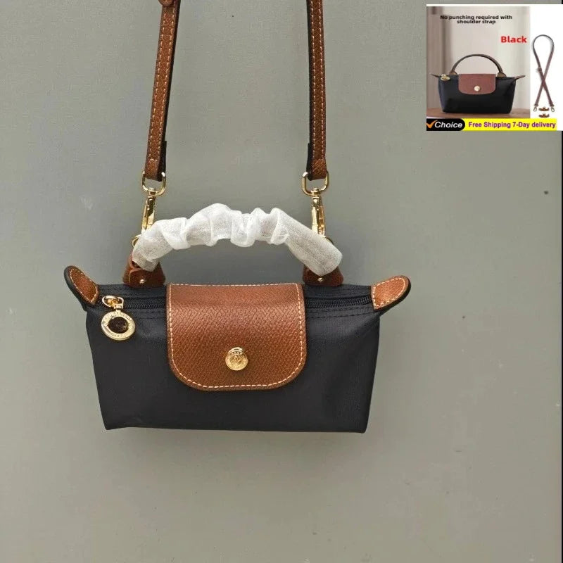 Mini chignon boulette en Nylon non perforé, sac à bandoulière pour femme, multifonctionnel, chignon d'épaule, printemps et automne