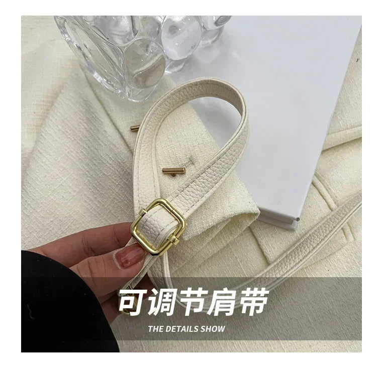 Pochette parisienne Chic de couleur unie, sac à main à bandoulière tendance pour femmes, acheteur élégant en cuir avec Logo de lettre de créateur
