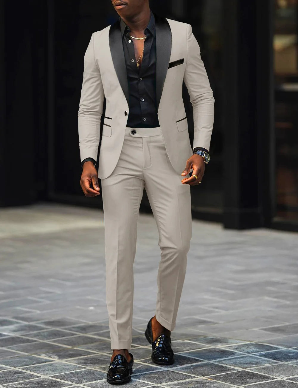 Veste et pantalon décontractés à deux pièces pour hommes, veste slim, confortable et respirante, fendue sur le côté, bouton unique, nouvelle mode d'affaires