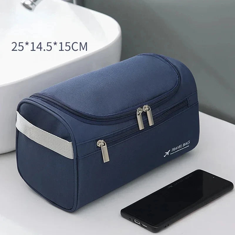 Trousse de toilette en cuir pour hommes et femmes, Kit Dopp, trousse de toilette suspendue pour hommes, trousse de toilette de voyage pour voyager, grand sac à cosmétiques pour T