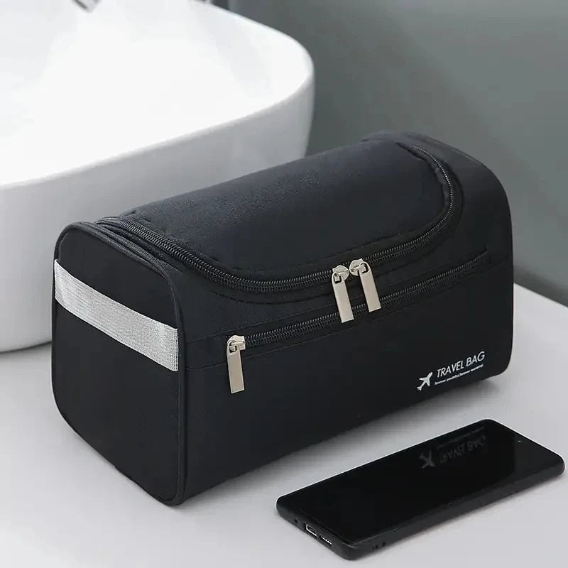 Trousse de toilette en cuir pour hommes et femmes, Kit Dopp, trousse de toilette suspendue pour hommes, trousse de toilette de voyage pour voyager, grand sac à cosmétiques pour T