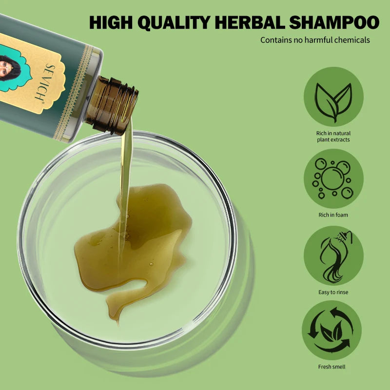 Shampoing pour cheveux, 250ml, pour une croissance rapide des cheveux, soins capillaires à base de plantes, huile de gingembre, réparation des cheveux endommagés, traitement nourrissant