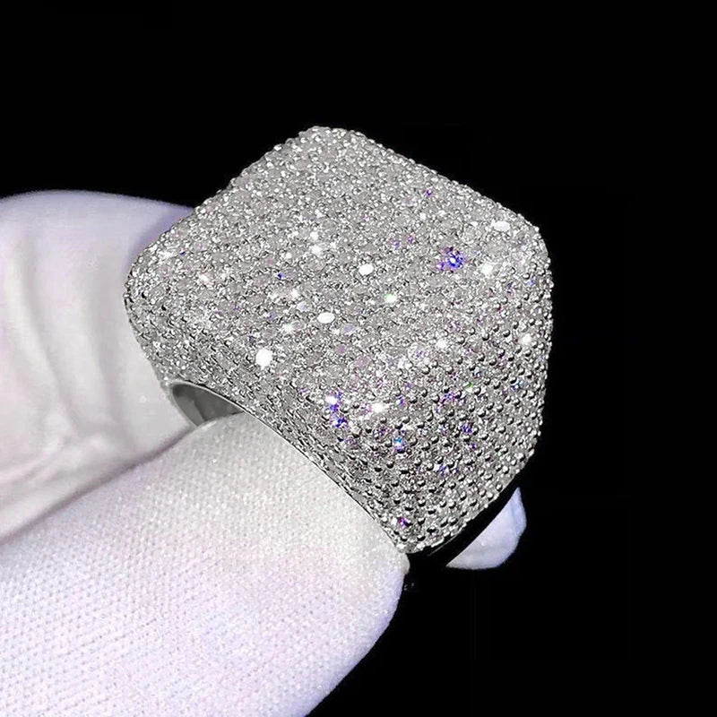 Huitan – bagues géométriques en zircone cubique pour femmes, accessoires de bracelet de fiançailles et de mariage, bijoux scintillants à la mode