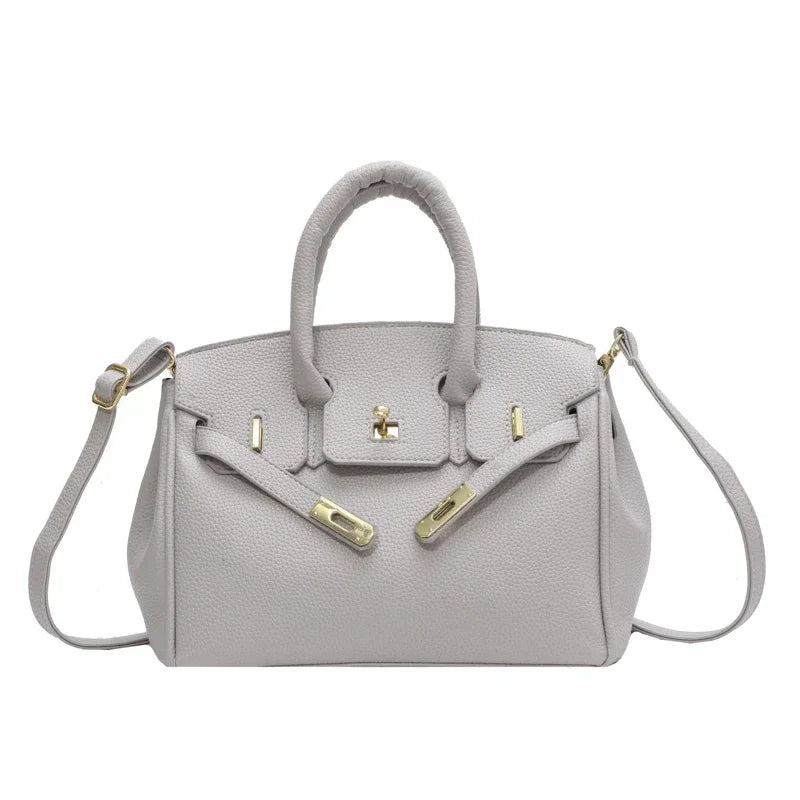 Pochette parisienne Chic de couleur unie, sac à main à bandoulière tendance pour femmes, acheteur élégant en cuir avec Logo de lettre de créateur