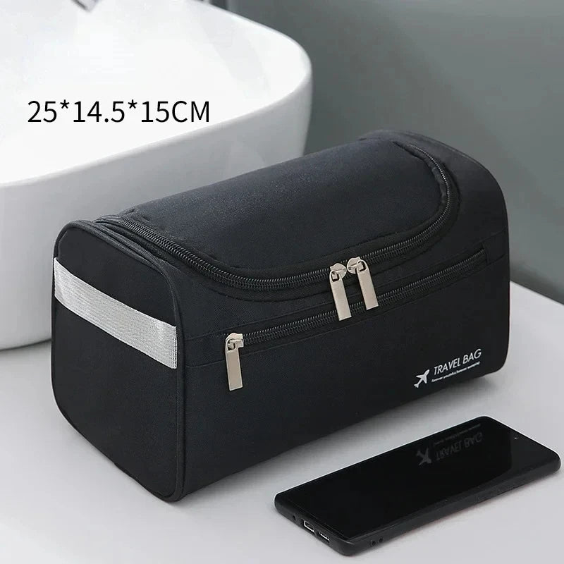 Trousse de toilette en cuir pour hommes et femmes, Kit Dopp, trousse de toilette suspendue pour hommes, trousse de toilette de voyage pour voyager, grand sac à cosmétiques pour T