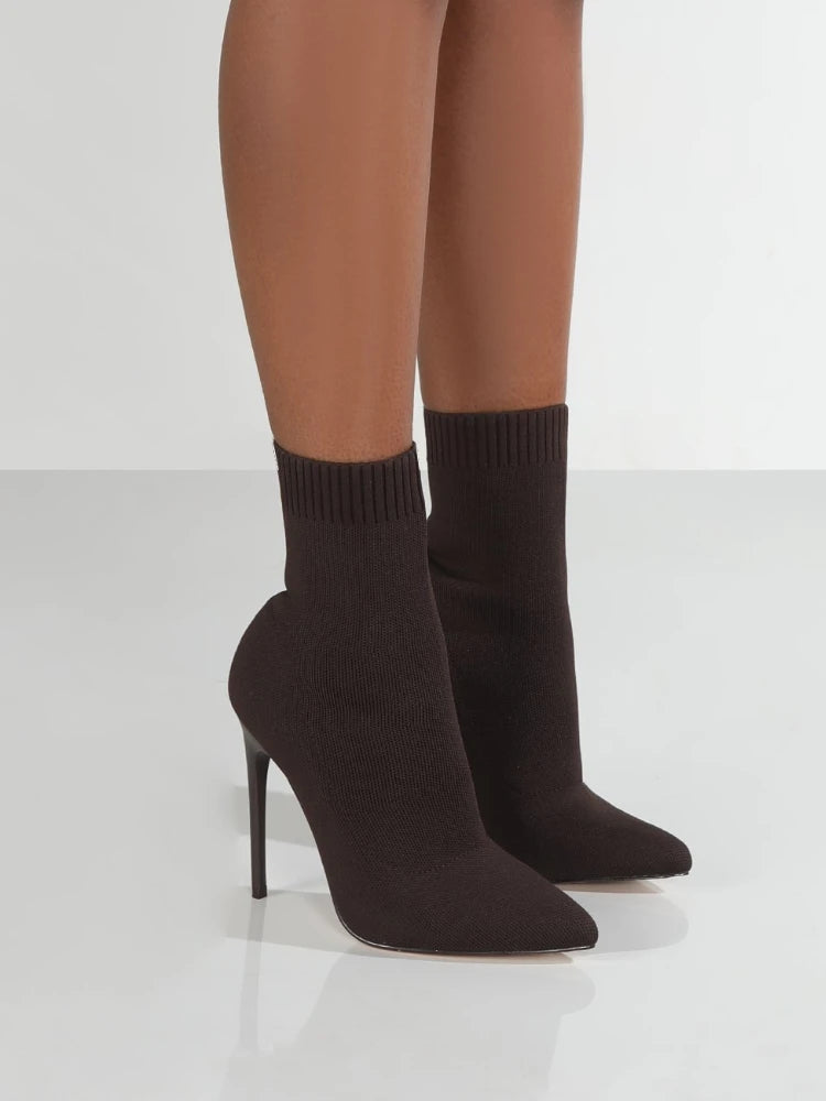 Femmes bottes courtes talons hauts chaussures