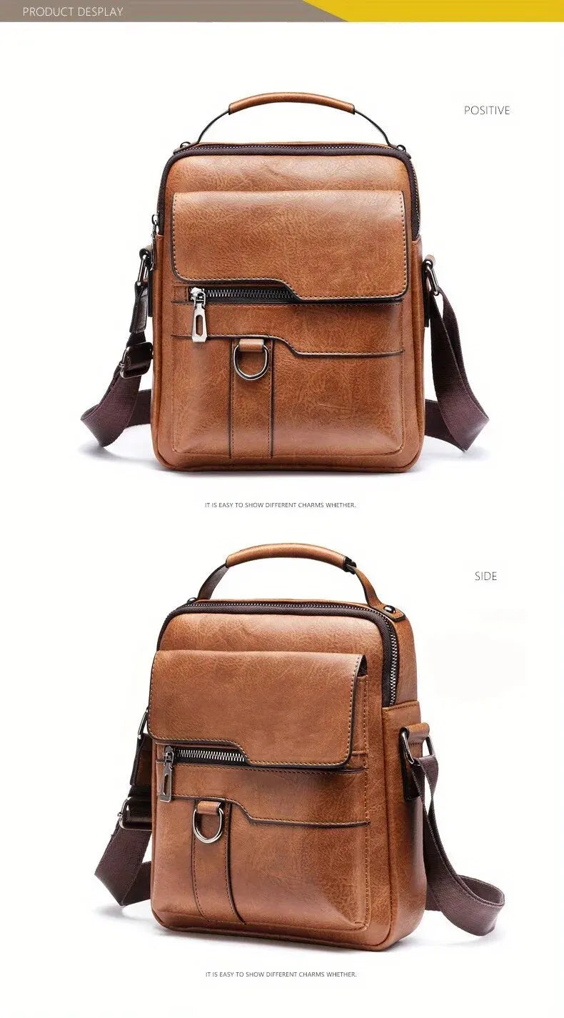 Marque hommes sac à bandoulière pour 9.7 "iPad hommes rabat en cuir PU hommes sacs à bandoulière rabat d'affaires mâle solide sac de messager sac de voyage