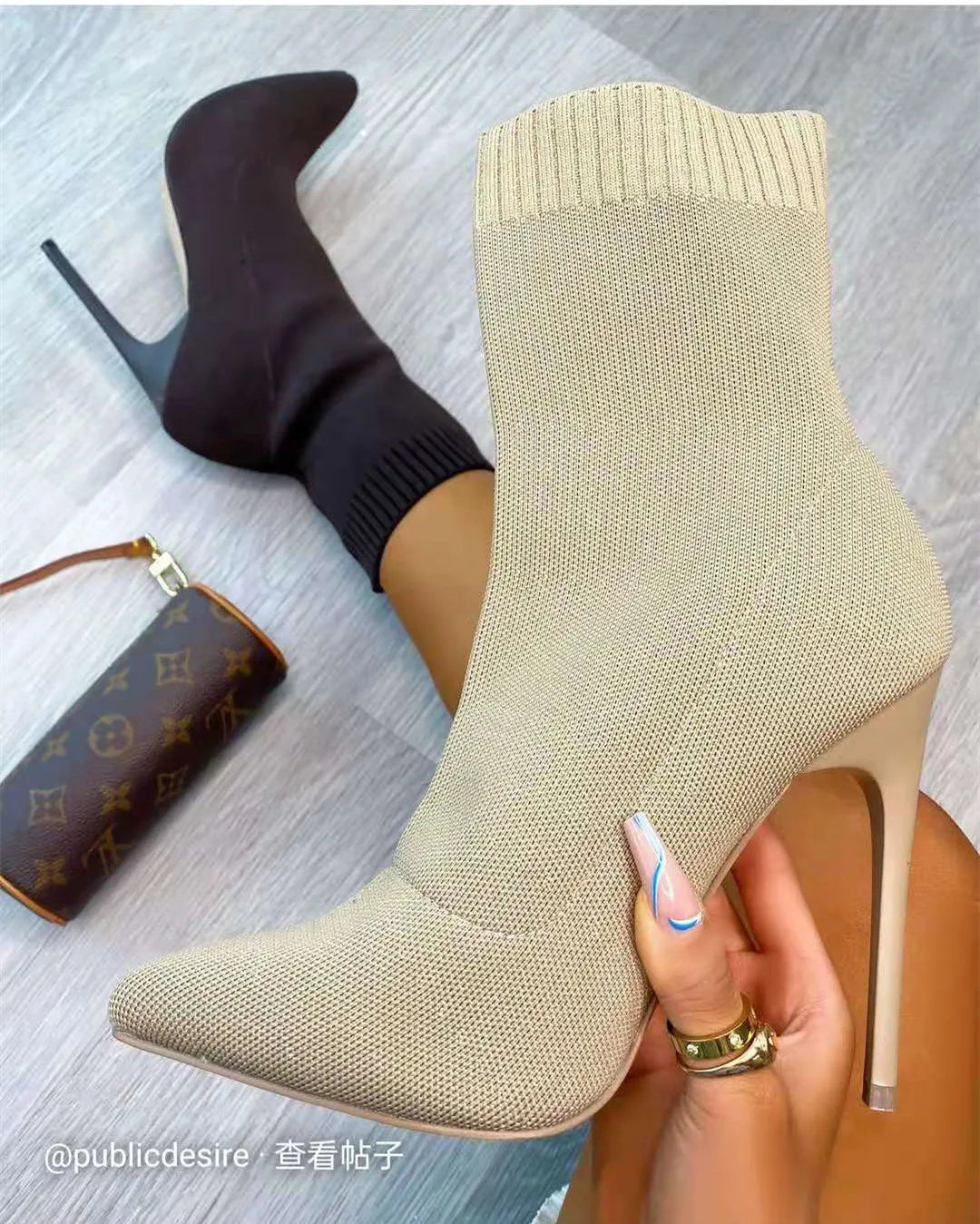 Femmes bottes courtes talons hauts chaussures