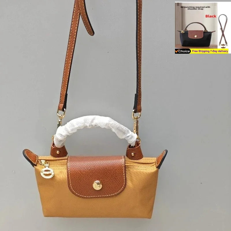 Mini chignon boulette en Nylon non perforé, sac à bandoulière pour femme, multifonctionnel, chignon d'épaule, printemps et automne