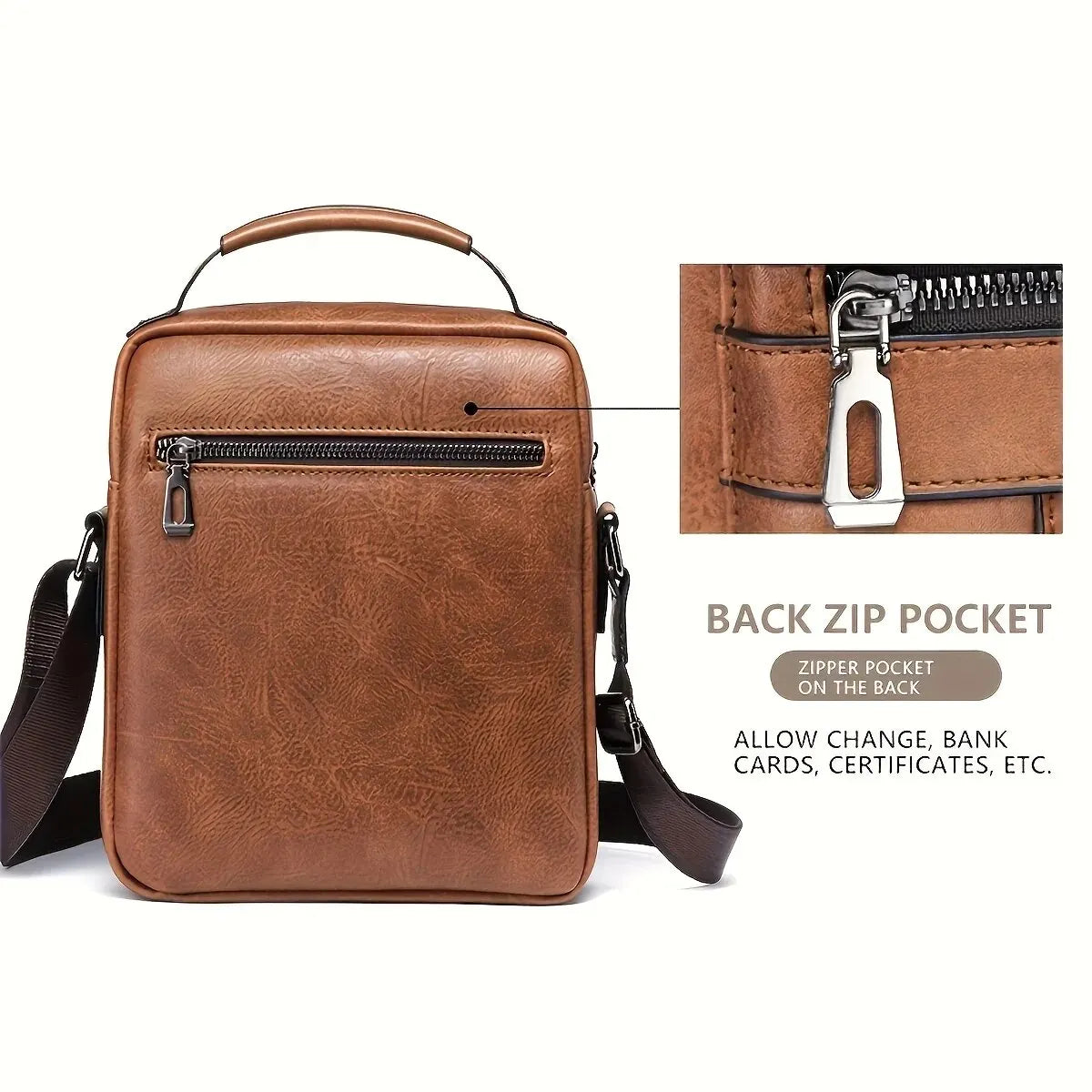 Marque hommes sac à bandoulière pour 9.7 "iPad hommes rabat en cuir PU hommes sacs à bandoulière rabat d'affaires mâle solide sac de messager sac de voyage