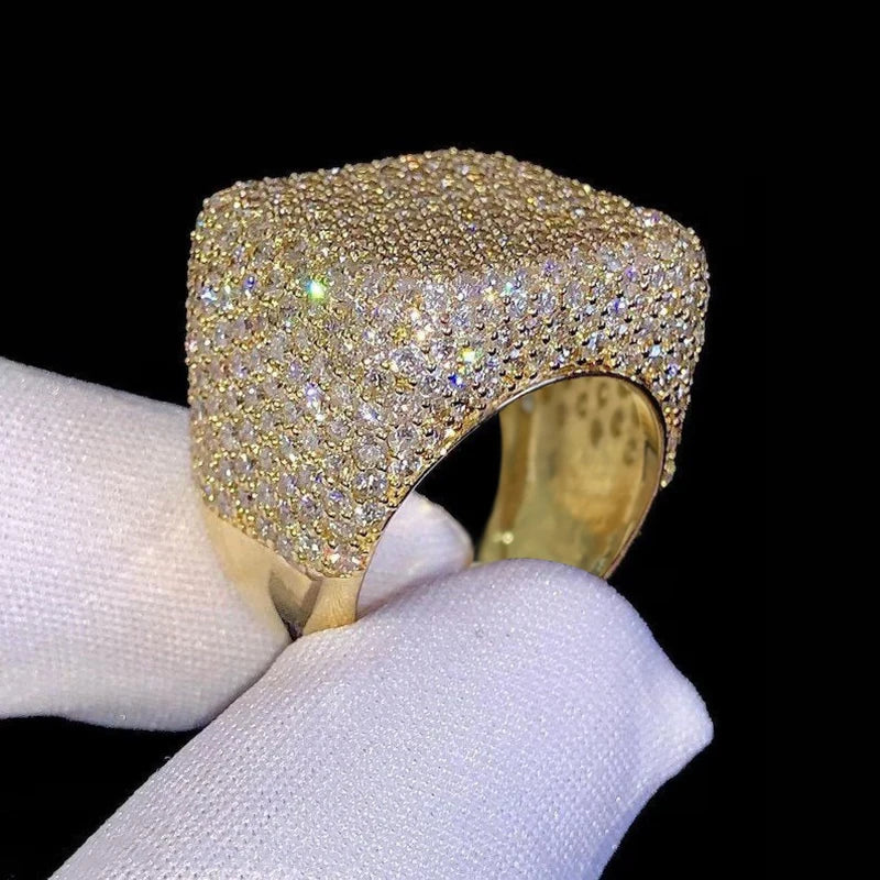Huitan – bagues géométriques en zircone cubique pour femmes, accessoires de bracelet de fiançailles et de mariage, bijoux scintillants à la mode