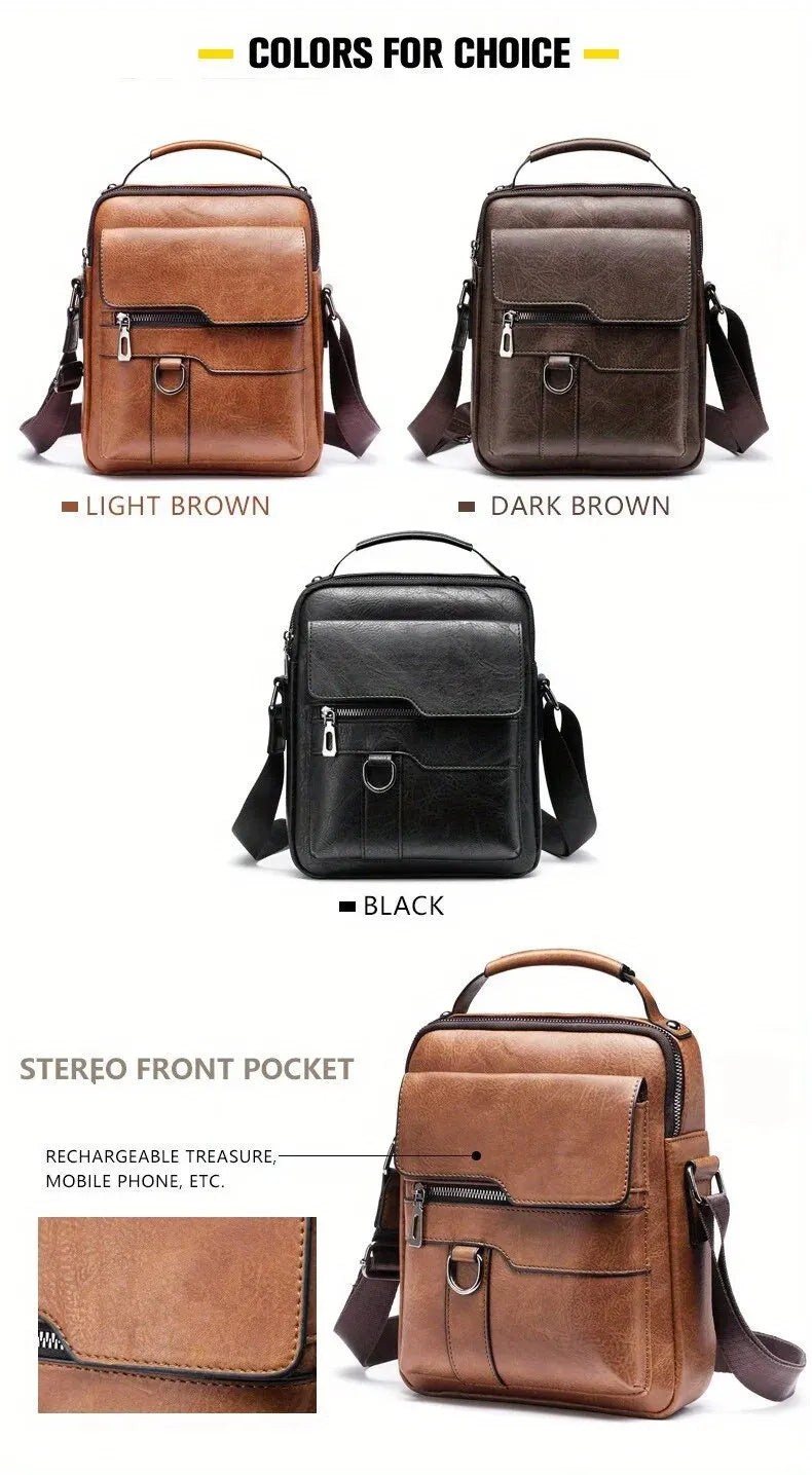 Marque hommes sac à bandoulière pour 9.7 "iPad hommes rabat en cuir PU hommes sacs à bandoulière rabat d'affaires mâle solide sac de messager sac de voyage