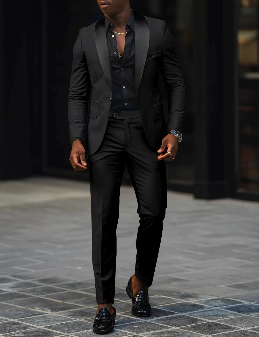 Veste et pantalon décontractés à deux pièces pour hommes, veste slim, confortable et respirante, fendue sur le côté, bouton unique, nouvelle mode d'affaires