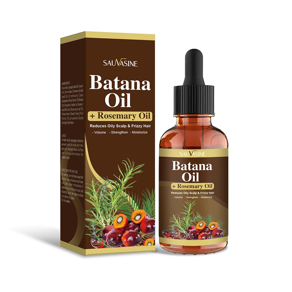 Huile de Batana huile de romarin pour la croissance des cheveux renforcer les racines nourrir le cuir chevelu lisse crépus réparation extrémités foues soin des cheveux huile essentielle
