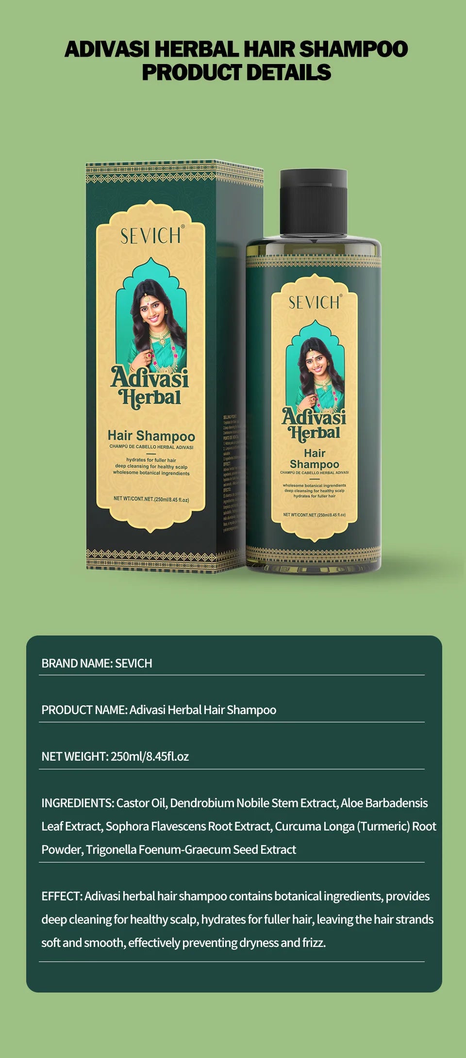 Shampoing pour cheveux, 250ml, pour une croissance rapide des cheveux, soins capillaires à base de plantes, huile de gingembre, réparation des cheveux endommagés, traitement nourrissant