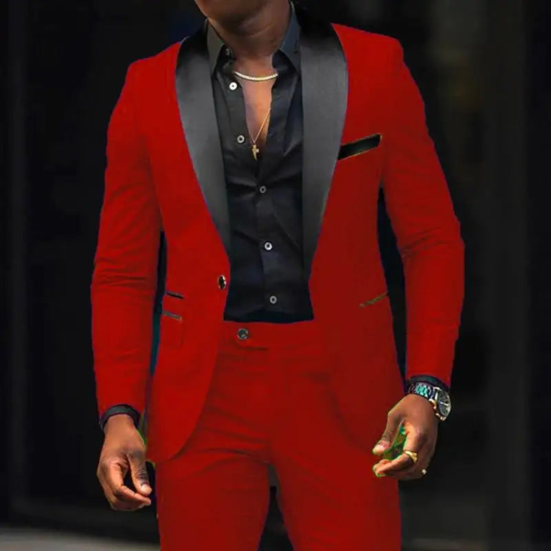 Veste et pantalon décontractés à deux pièces pour hommes, veste slim, confortable et respirante, fendue sur le côté, bouton unique, nouvelle mode d'affaires